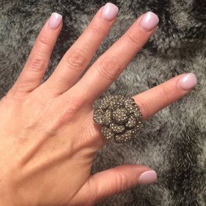 Jewelry - Hematite & Rhinestone Cocktail Ring Jewelry - Hematite & Rhinestone Cocktail Ring